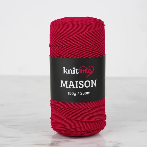 Knitme MAISON Czerwona włóczka do robienia na drutach - KNM16.webp