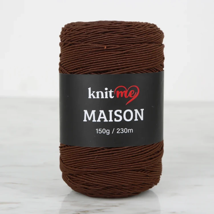 Knitme MAISON Brązowa włóczka dziewiarska - KNM24.webp