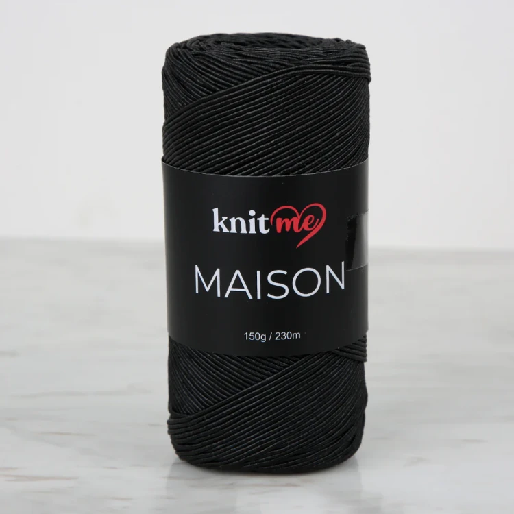 Knitme MAISON Czarna włóczka dziewiarska - KNM04.webp